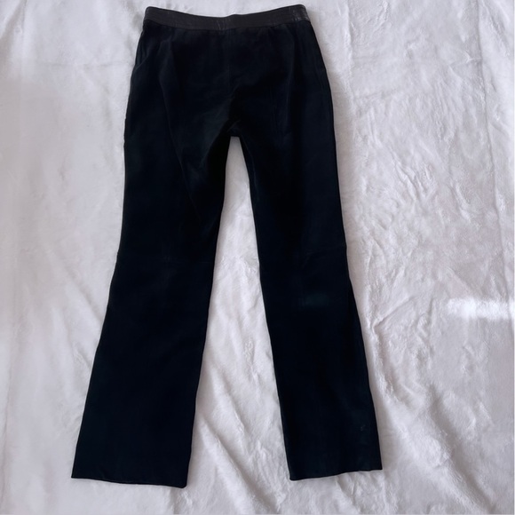 VENUS WILLIAMS FOR WILSON LEATHER 100% Black Leather Suede Pants Size 2 - Picture 10 of 12